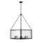 Z-Lite Barrington Chandelier, 8-Light, 32 In.W x 39.5 In.H, Matte Black/Clear Waterglass 346P32-MB - alternate 1